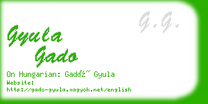 gyula gado business card